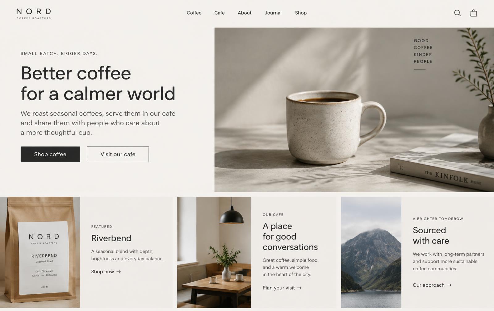Second example website design